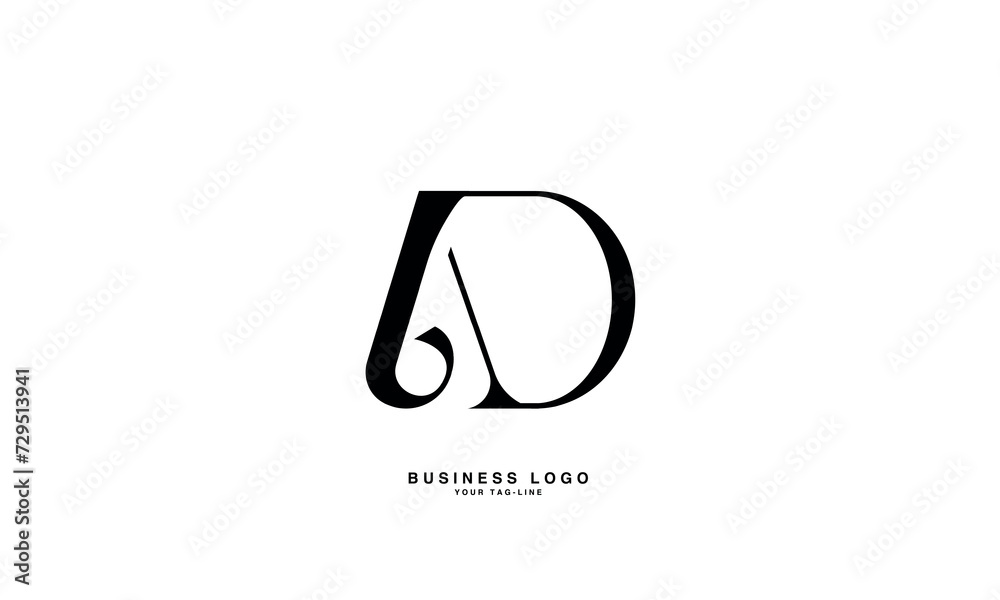 AD, DA, A, D, Abstract Letters Logo Monogram AD, DA, A, D, Abstract Letters Logo Monogram