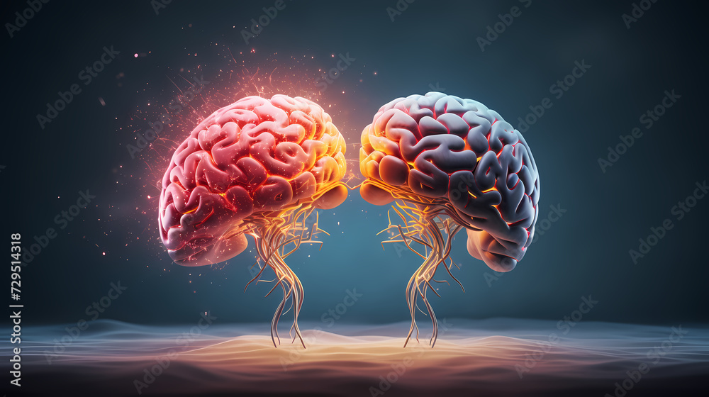 Obraz premium Creative and exciting concepts, bursting with great knowledge and creativity