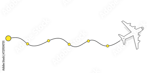 Infographic design template. Timeline concept with 5 options or steps template. layout, diagram, annual, airplanes, travel, report, presentation. SVG Vector illustration.
