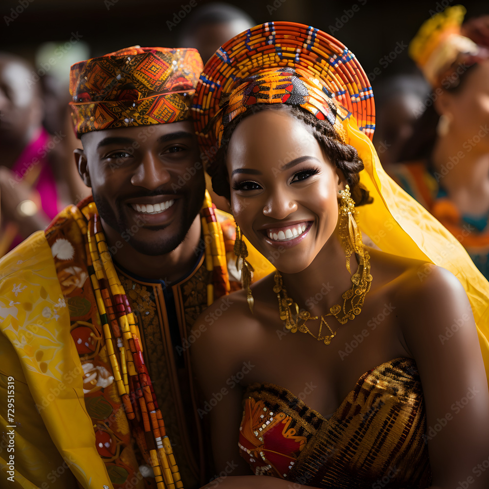 Embrace the vibrant colors of an African wedding celebration