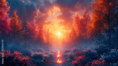 Enchanting Midnight Forest Retreat © Andrii 