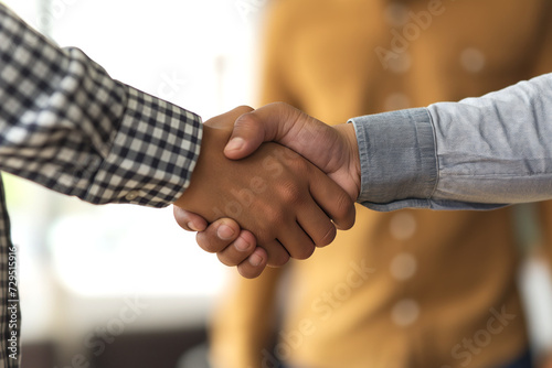 Handshake of people. It's a deal. 