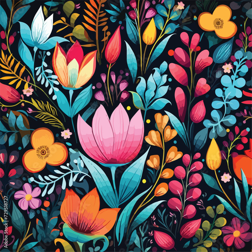 Seamless pattern with colorful pattern of ab