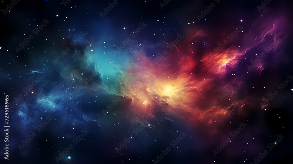 Fototapeta premium Gradient abstract stars background, starry night sky