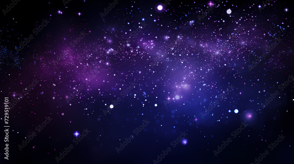 Gradient abstract stars background, starry night sky