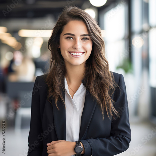 Young businesswoman standing confidently