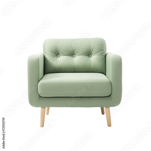 isolated green armchair 