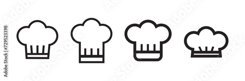 Chef cook hats icon vector.