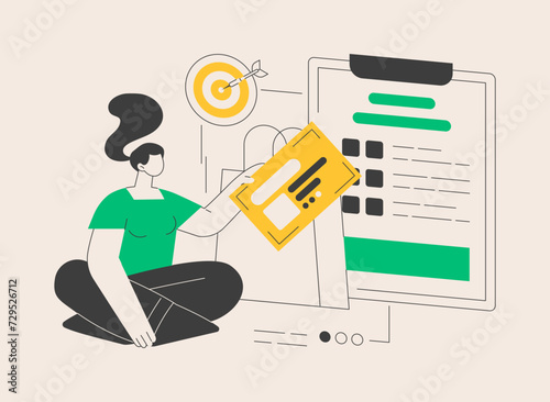 Brand identity abstract concept vector illustration.