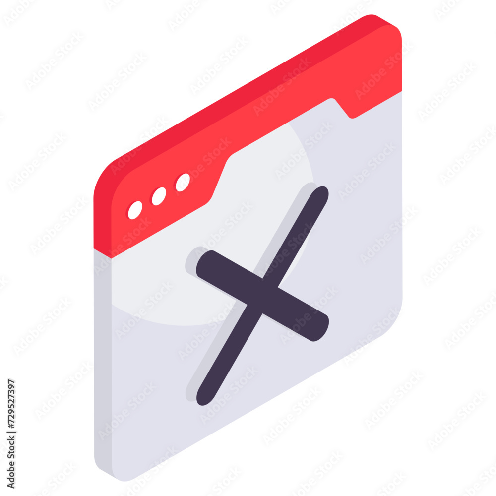 Editable design icon of block website Editable design icon of block website