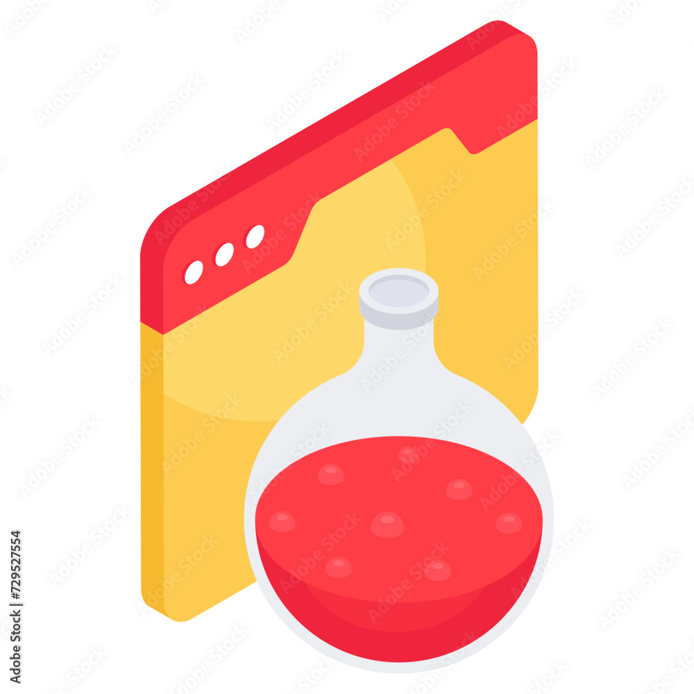 An editable design icon of chemical flask An editable design icon of chemical flask