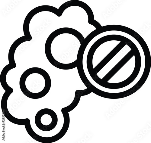Carbon smoke icon outline vector. Gas car co2. Breath substance