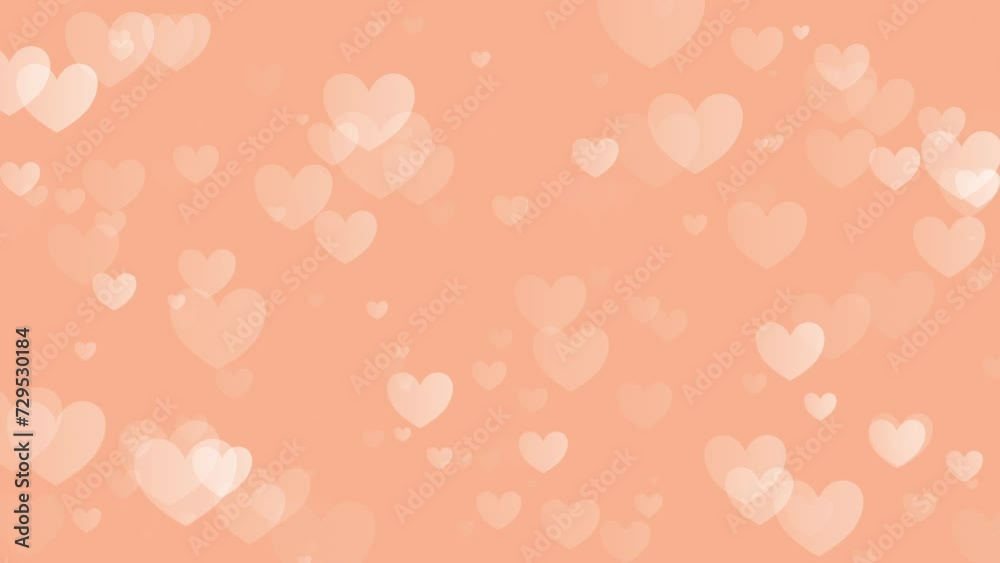 Peach fuzz hearts animated abstract background Valentine's Day, love, romance, wedding motion graphics template 4k video clip in elegant pastel colors. Peach fuzz hearts animated abstract background Valentine's Day, love, romance, wedding motion graphics template 4k video clip in elegant pastel colors.