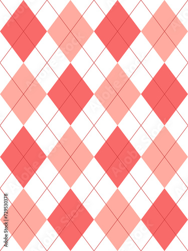 Argyle pattern set in georgia pink.Seamless geometric pattern for gift card, gift paper, jumper, socks, scarf, other modern spring summer autumn winter fashion textile or paper print