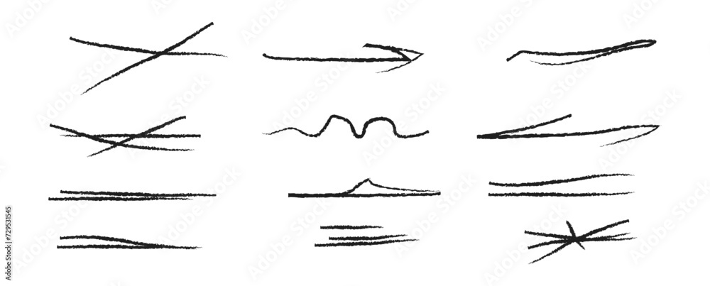 Vector Swoops Transparency hand drawn lines and divider element,Set of Hand drawn curly swishes ...