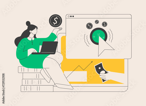 PPC campaign abstract concept vector illustration.