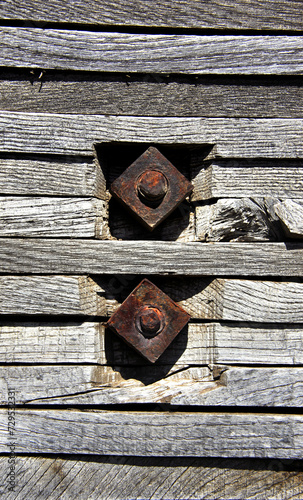 Bolts and Nuts Extrude From Old Calaboose photo