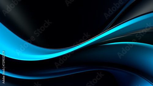  blue and cyan wave abstract background