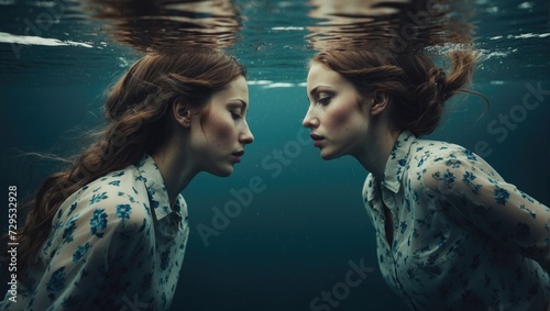 Deep Blue Reflections: Capturing the Girls Underwater