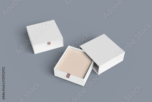 Realistic Gift Boxs set mockup design isolated