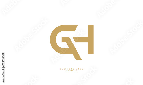 GH, HG, G, H, Abstract Letters Logo Monogram