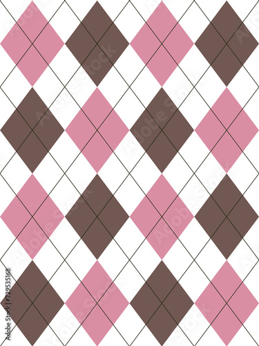 Wallpaper Mural Argyle pattern set in pink.Seamless geometric pattern for gift card, gift paper, jumper, socks, scarf, other modern spring summer autumn winter fashion textile or paper print Torontodigital.ca