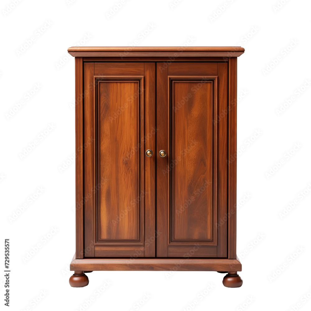 wooden cabinet isolated