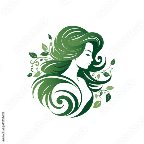 The Green Muse logo captures the essence of feminine beauty products that are eco, healthy and made from bio plants. Ecological, natural, bio products for beauty industry. 