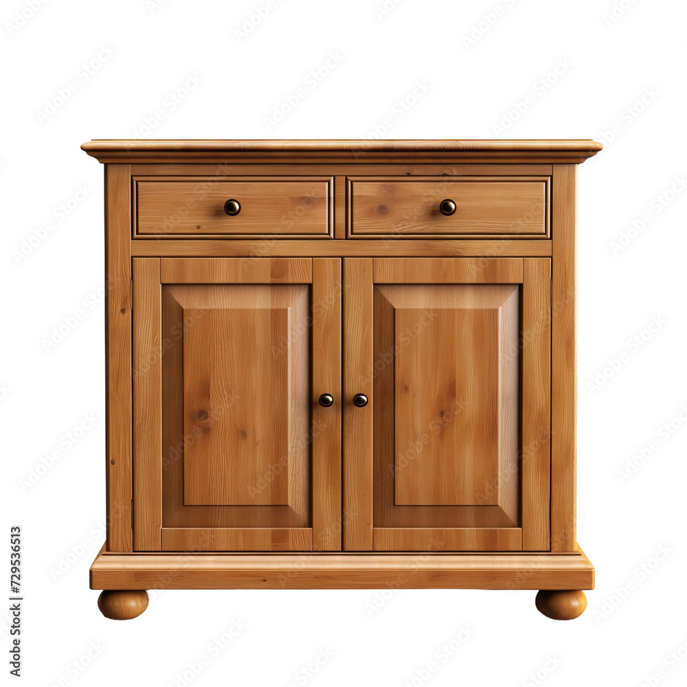 wooden cabinet isolated