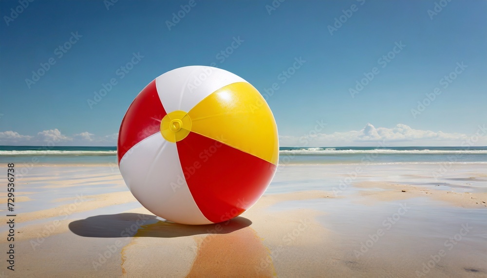 beach ball on a white