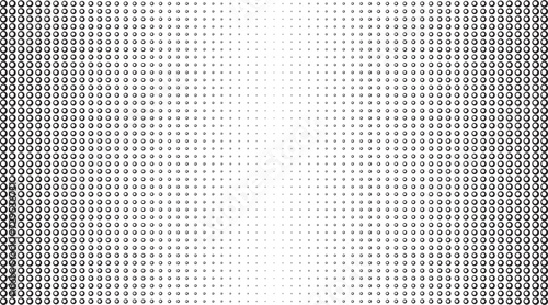 Abstract black rings with halftone effect on a transparent background. Blurred gradient texture photo