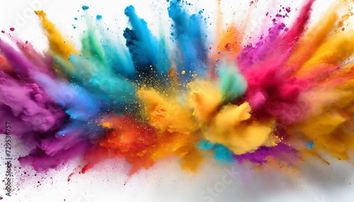 explosion powder colors on white