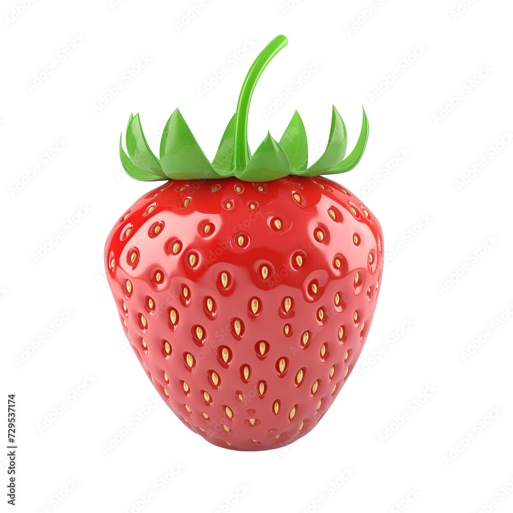 3d cartoon illustration Strawberry isolated on transparent background 3d cartoon illustration Strawberry isolated on transparent background