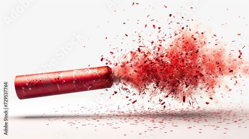 party popper blast isolated on white background