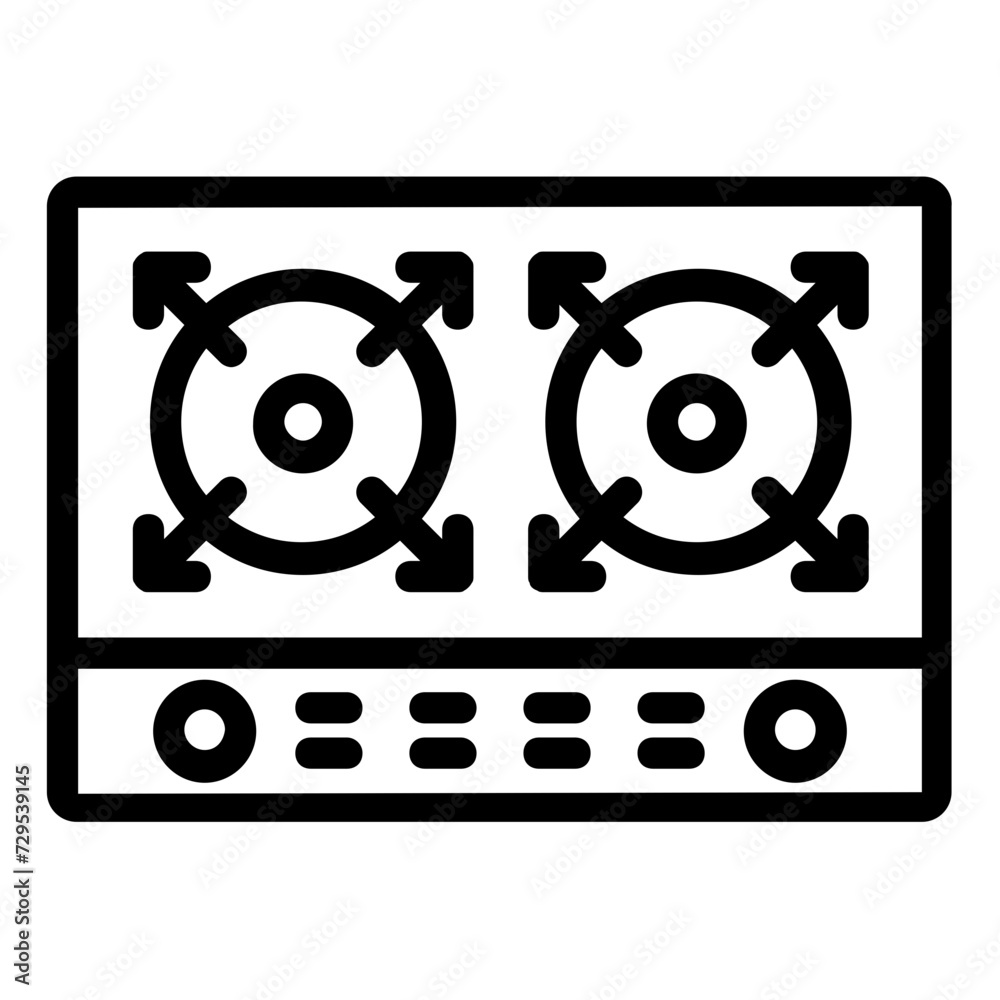 Fototapeta premium gas stove icon