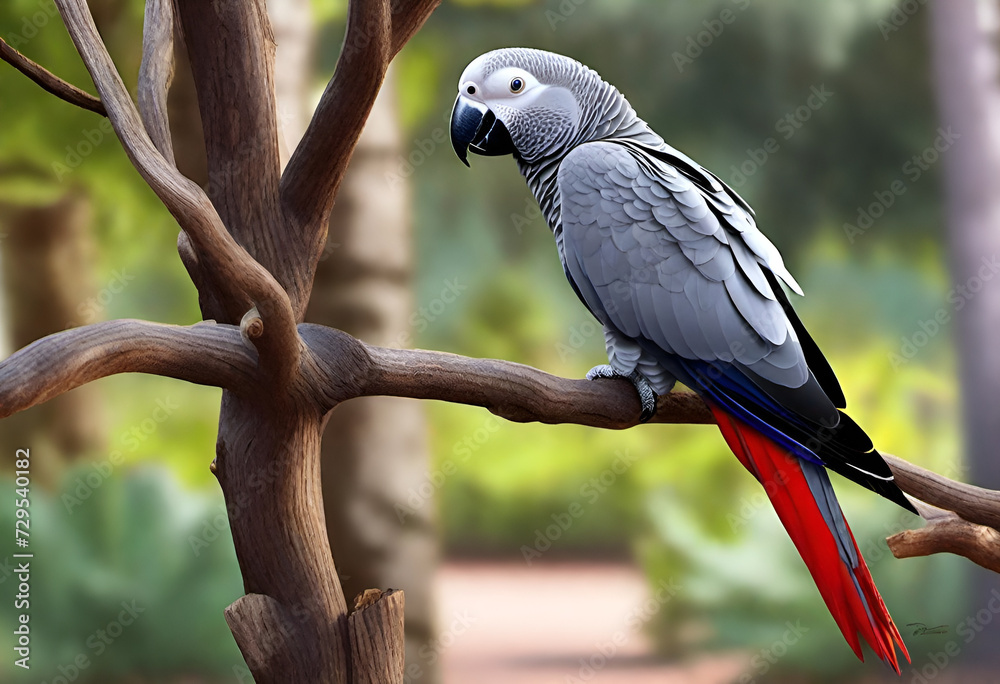 Obraz premium African grey parrot