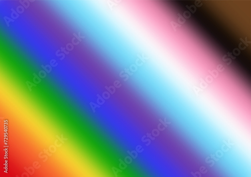 LGBT Pride Month. Pride Rainbow Background and Banner Template. Gay, Lesbian, Bisexual and Transgender Community. Vector Illustration. 