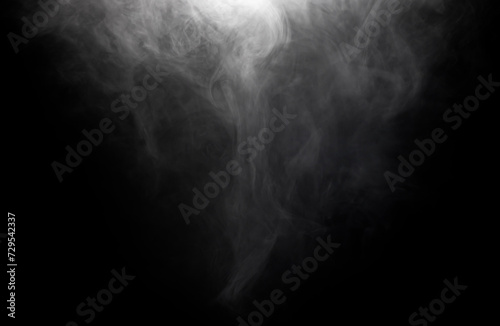 White Smoke on a Black Background