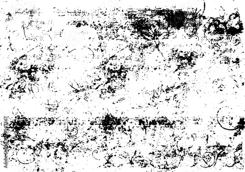 Rustic grunge texture with grain and stains. Abstract noise background. PNG graphic illustration with transparent background.