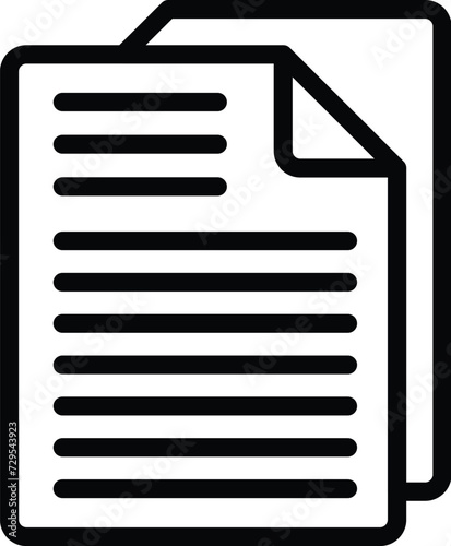 Files text document icon outline vector. Online vocal record. Convert aide