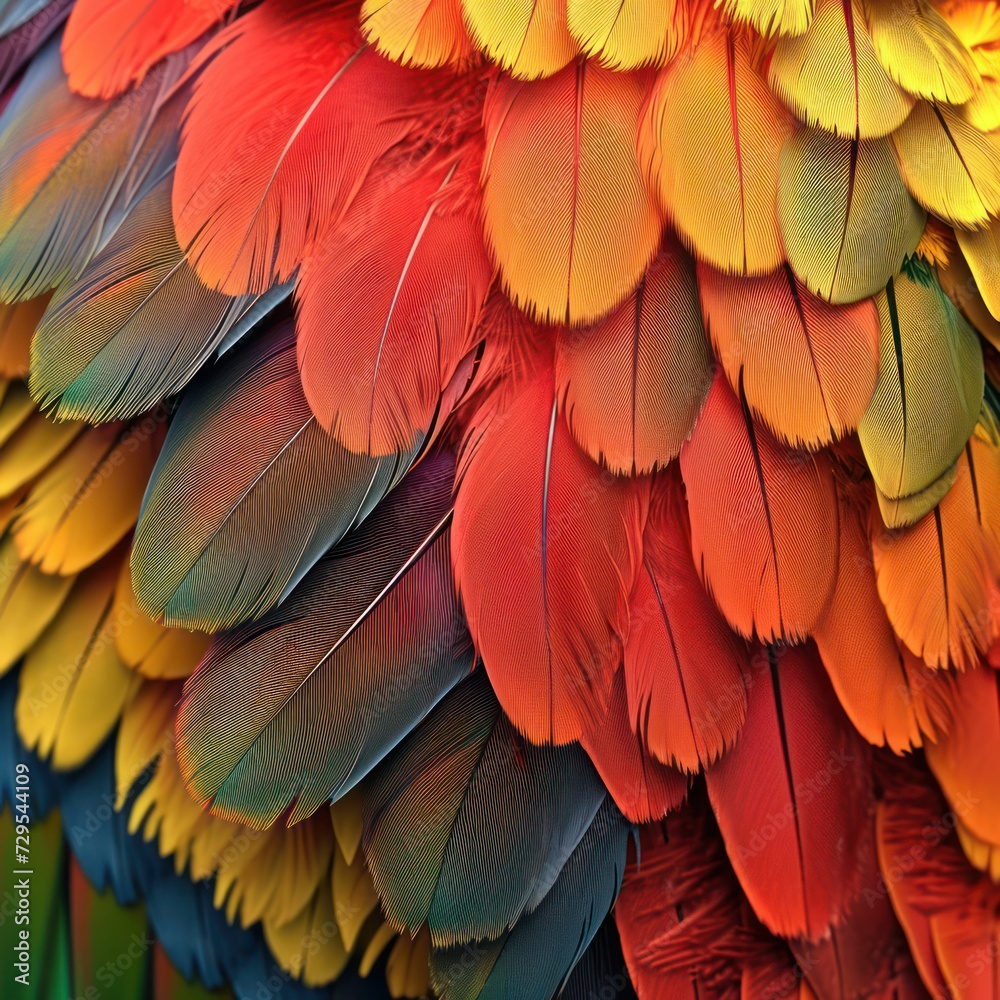 Obraz premium abstract background with colored feathers