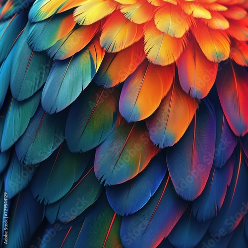 abstract background with colored feathers © Светлана Федорук