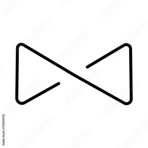infinity symbol black - simple with discontinuation - isolated with white background.