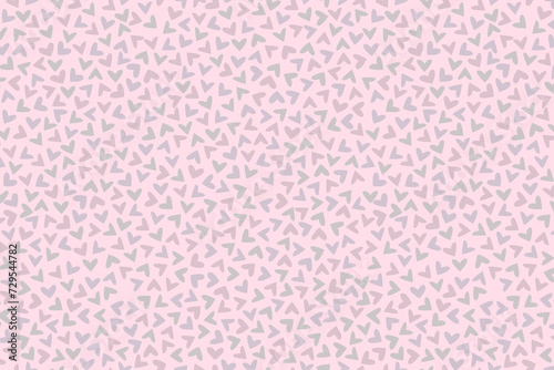 Heart icons seamless pattern on pink background. Texture background.