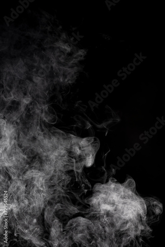 White Smoke on a Black Background