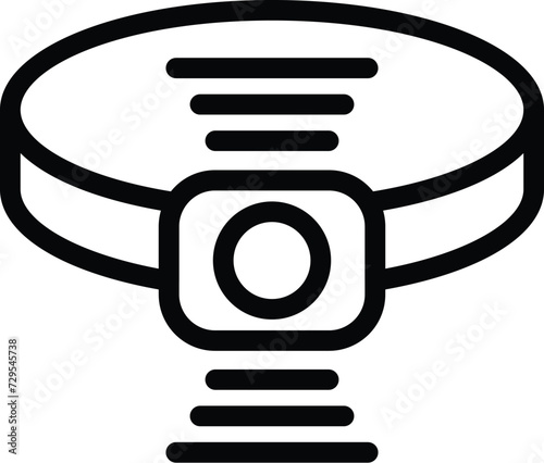 Lost care park icon outline vector. Canine chip. App feline urban