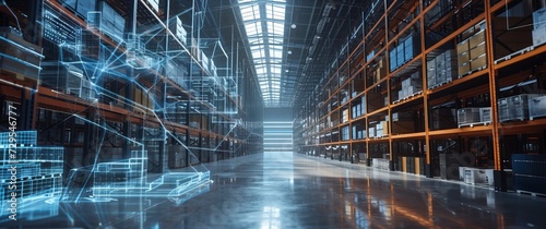 Seamless Data Visualization in Shipping Warehouse - Holographic System for Efficient Logistics and Supply Chain Management