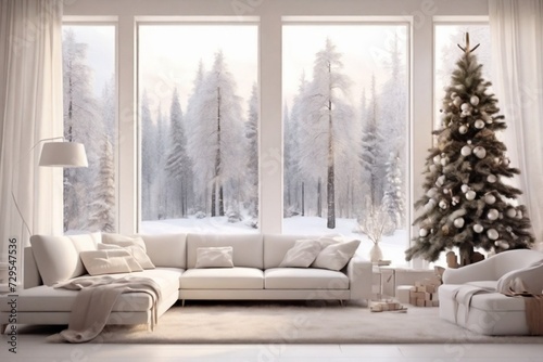 modern living room with fireplace © mudasir