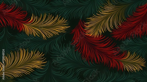 seamless background with coniferous branches pattern  coniferous  fir  