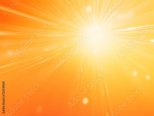the sun is shining over an orange background